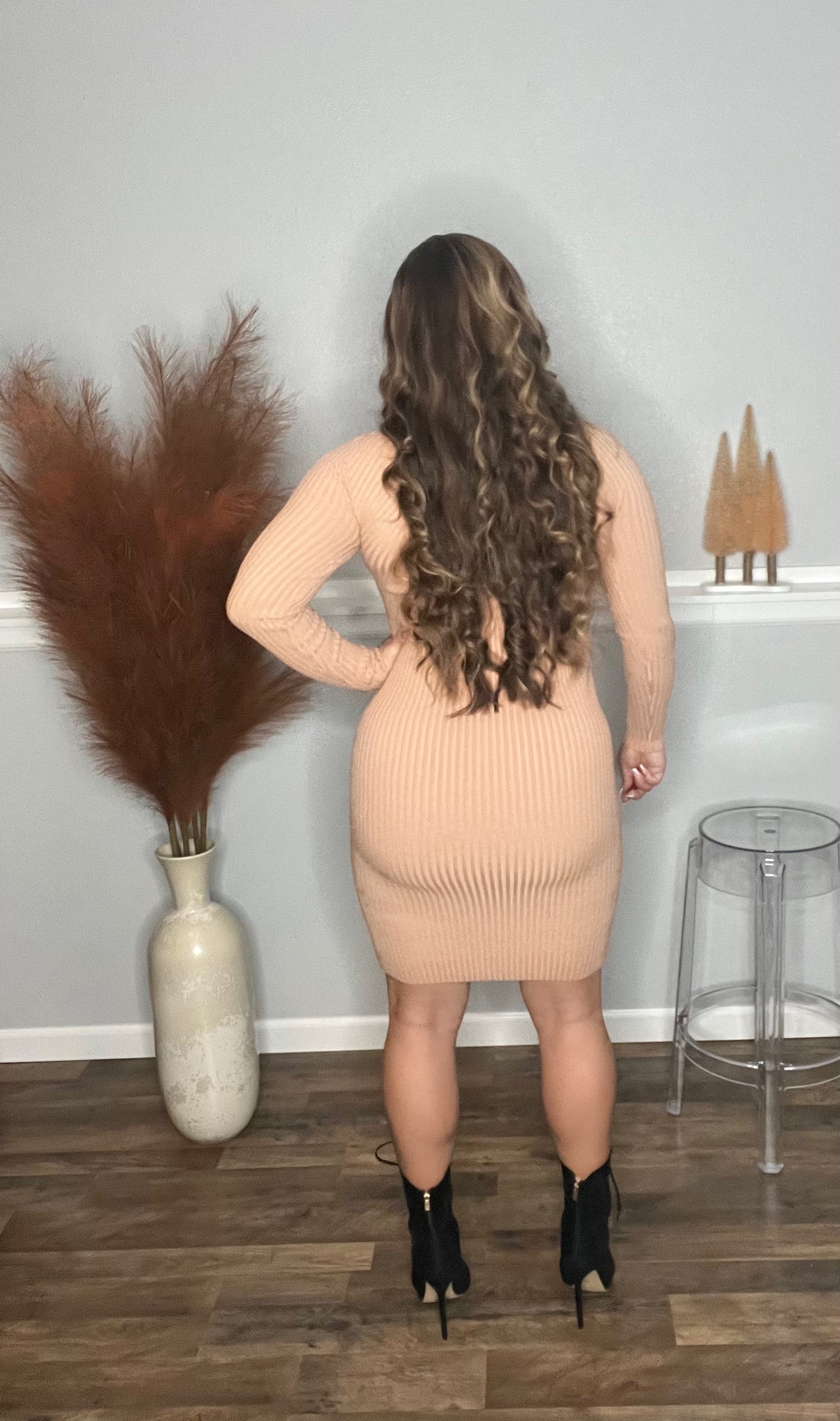 Natural in Nude Knit Bodycon Dress